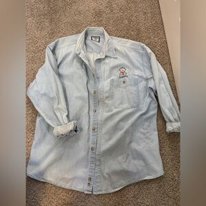 Lee Light Blue Casual Button Down Shirt